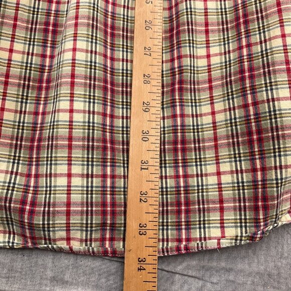 Territory Ahead Shirt Men 2XLarge Red Green Plaid Cotton Casual Work Chore Flaw - Picture 8 of 10